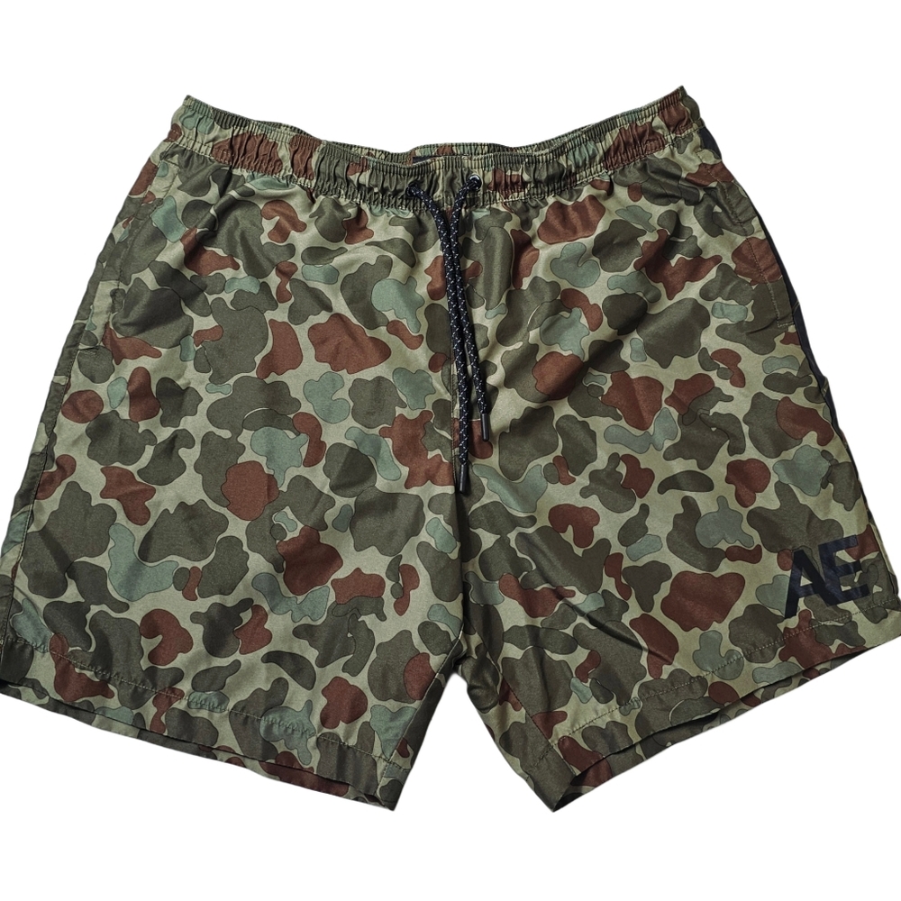 Mens American Eagle Outfitters Camouflage Board Shorts Swim Trunks